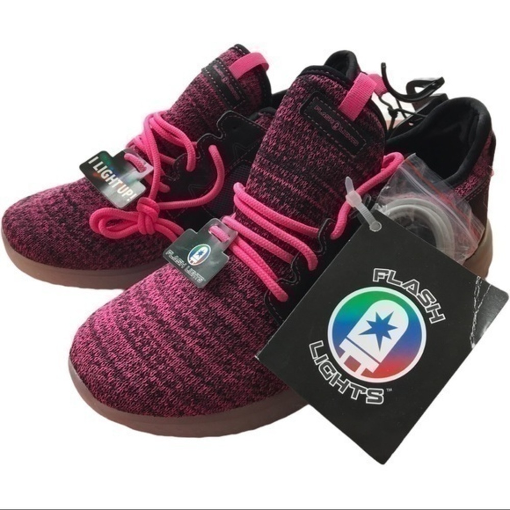 NWT Flash lights Pink rechargeable shoes size 6